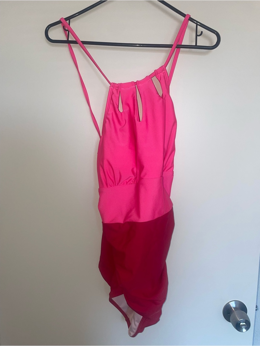 Pink and red swimsuit cupshe